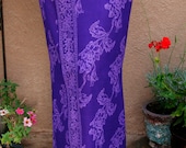 Purple Sarong - Batik Sarong - Pareo - Beach Wrap Skirt - Spa Wrap - Swimsuit Coverup - Beach Sarong -  Womens Clothing