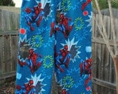 Spiderman Lounge Pants, Boys Superhero Pajama Bottoms. Sizes 2t, 3t, 4t, 5t, 6, 8, 10, 12 Available. Made to Order