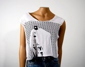 sale Krylon Crop Top Spray Can Photograph Sleeveless T Shirt Oversize Women's Small