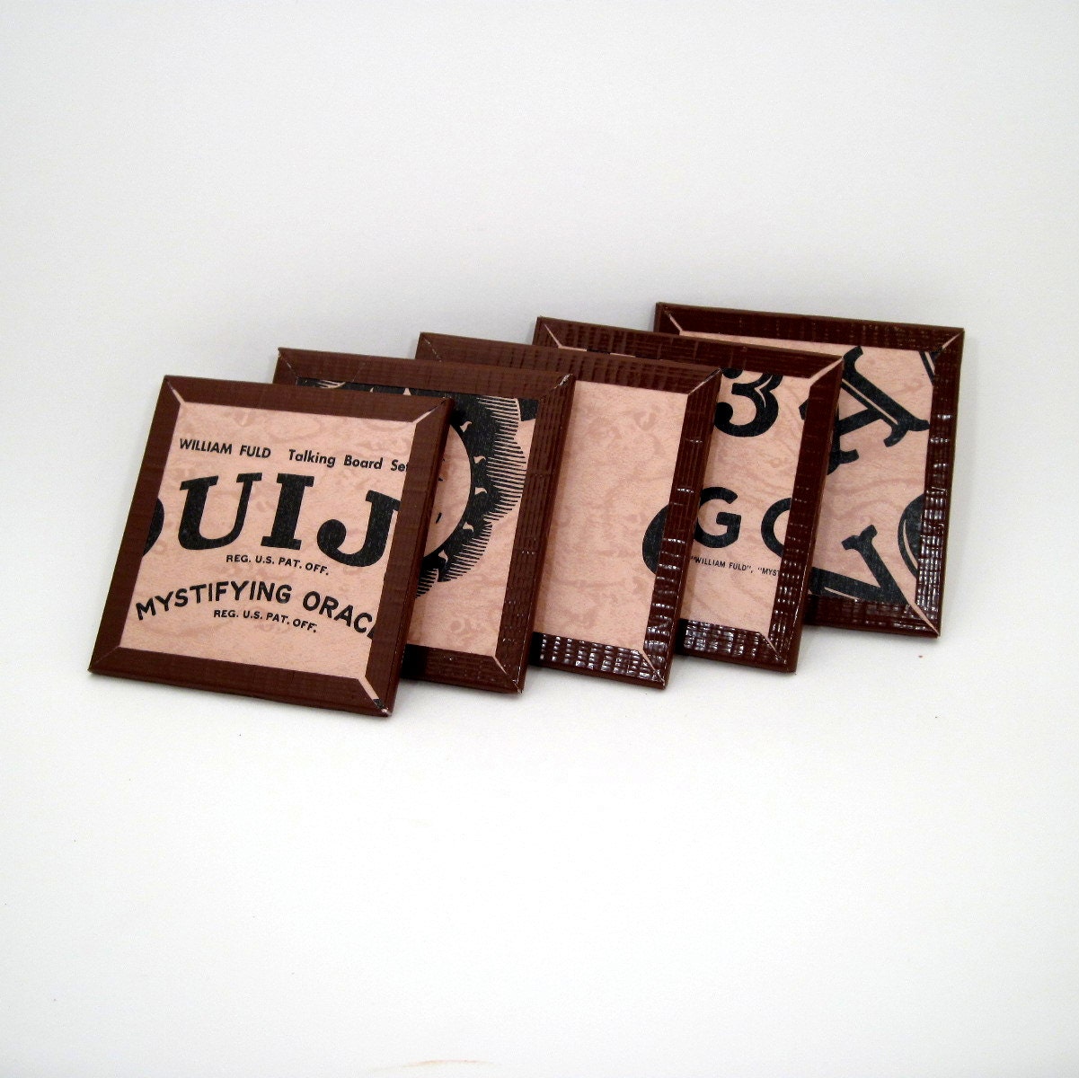 Board Game Coasters - Recycled Ouija Board - Halloween Decor - Halloween Coasters