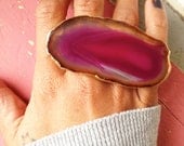 MAY SALE - pink agate brass knuckles