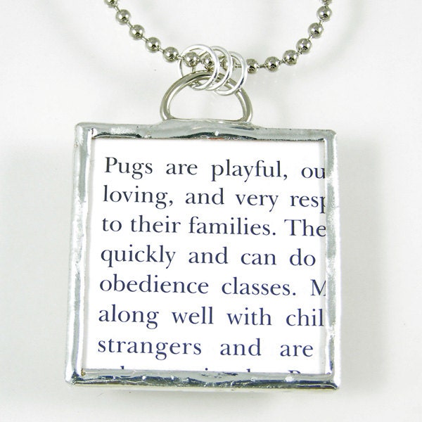 Pug Dog Soldered Pendant