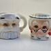 Vintage Santa Claus and Mrs. Claus Mugs - Pair - Retro Christmas Cups - Lefton
