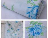 Vintage Floral Pillowcase -Blue Roses