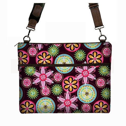 Macbook Air 13 inch Laptop Bag MacBook Case Sleeve Cover Mac Laptop Messenger Bag with Strap  - Carnival Pink Brown