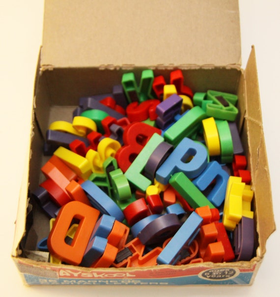 Vintage Playskool Magnetic Letters Alphabet By Fabfrugalfinds