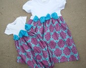 Custom size Boutique Baby layette wholesale gown shower sister sets dress damask first pictures taking home portraits