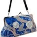 Printed Romantic Oscar Wilde LARGE clutch in dupion and printed satin. Unique, designed by Baba Studio.