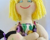 Blonde Doll Holding Mermaid Baby Doll - by Joelle's Dolls
