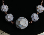 Faceted Wood Bead Necklace