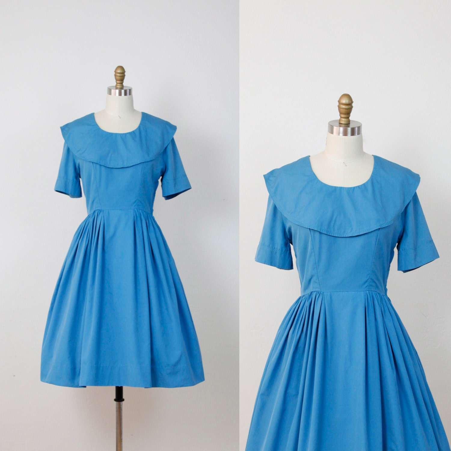 Blue Alice in Wonderland Full Skirt Dress