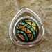 Dichroic Fused Glass in a Silver Setting, Dichroic Glass Pendant - Southwestern Diversion