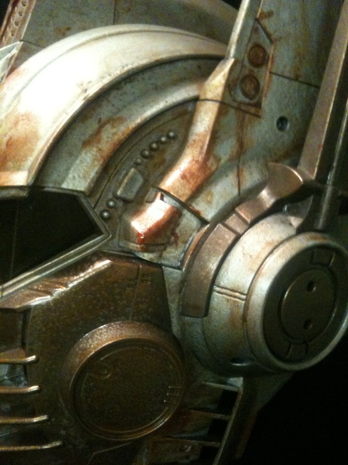 Steampunk Optimus Prime Helmet Transformers  Life Size Cosplay  Battle damaged Copper