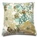 RESERVEDTwo Teal Mint Green Olive Green Brown Pillow Covers Modern Floral Decorative Toss Throw Accent Pillow Covers 16 inch pair