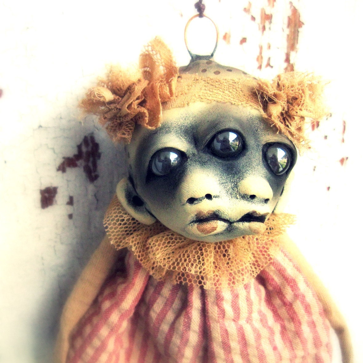 Weird Strange Baby OOAK Art Doll Halloween Ornament