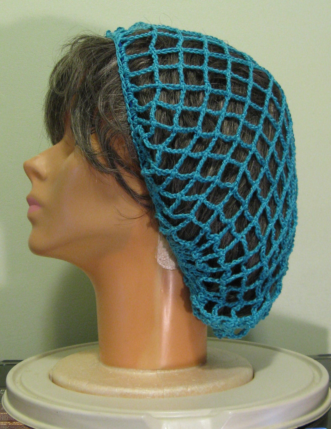 Teal Hair Snood - for costuming - Renaissance Festival - or just to keep your hair out of your face