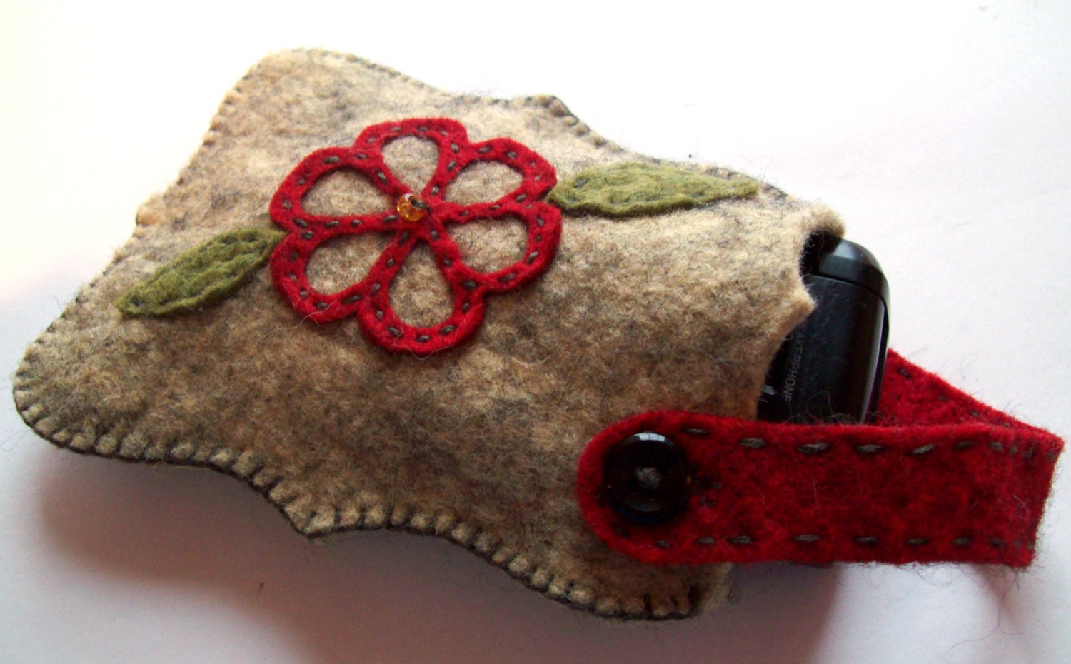 KIT - Embroidered Felt Cell Phone Case