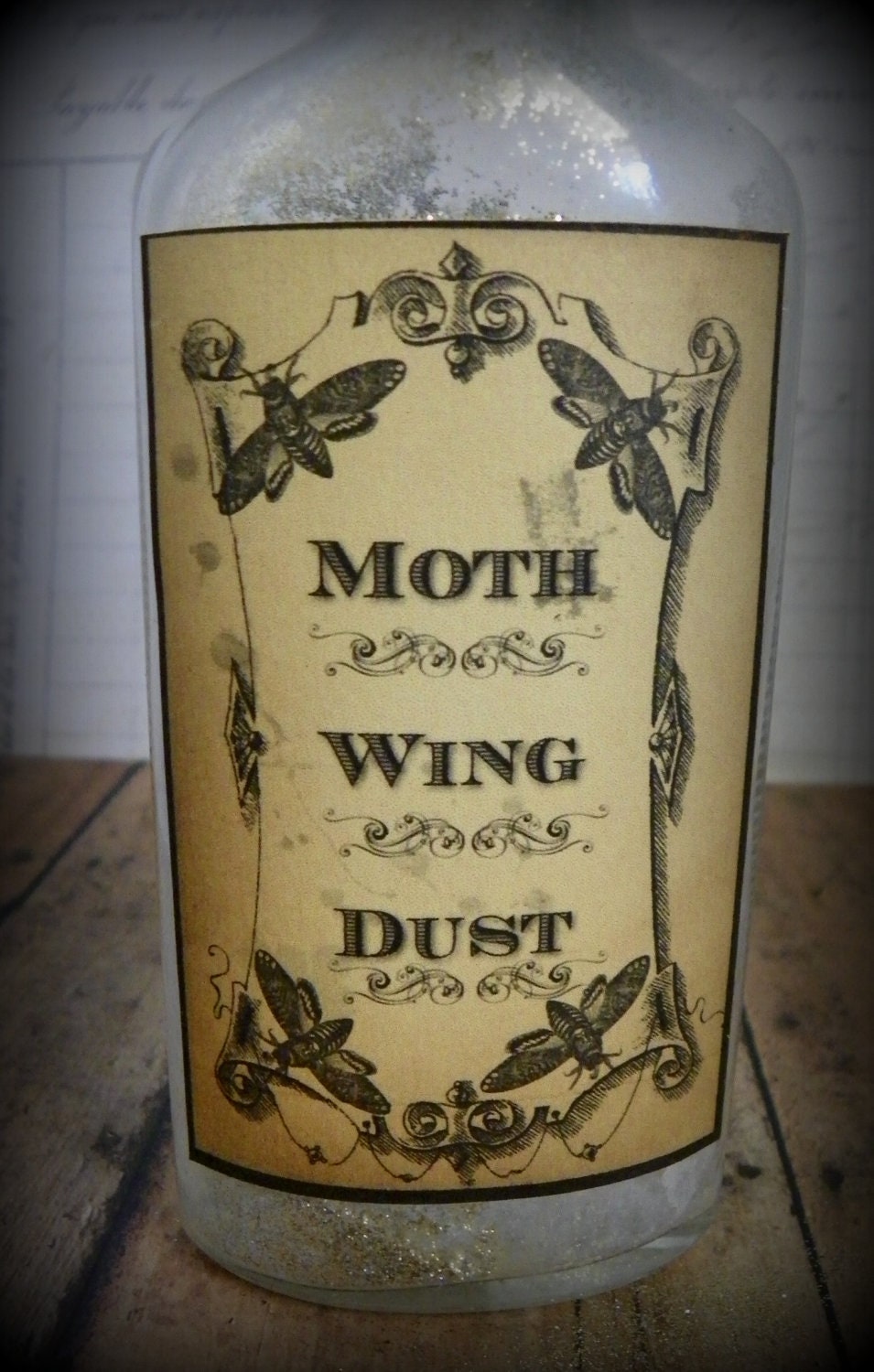 Moth Dust-Vintage Style Halloween Apothecary Label