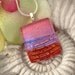 Deep Red Dichroic Necklace - Dichroic Fused Glass Jewelry - Dichroic Glass Pendant - Necklace 071412p102a
