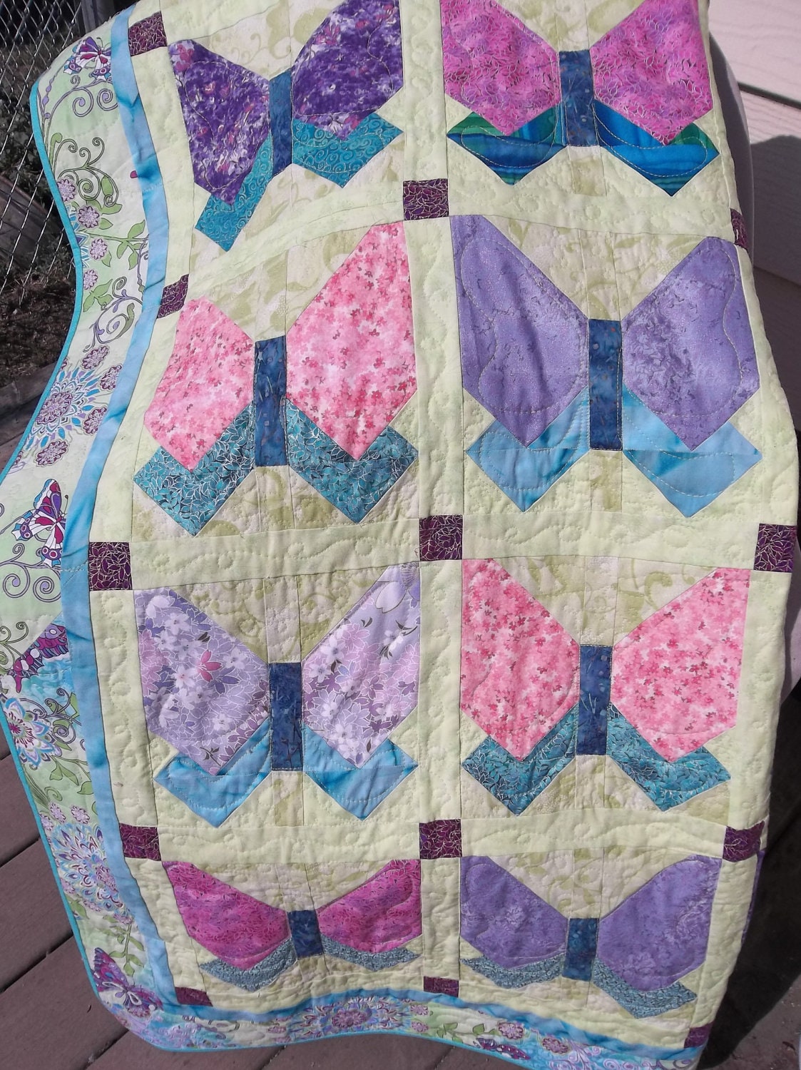 Butterfly Patchwork Quilt, Suenos de Mariposa