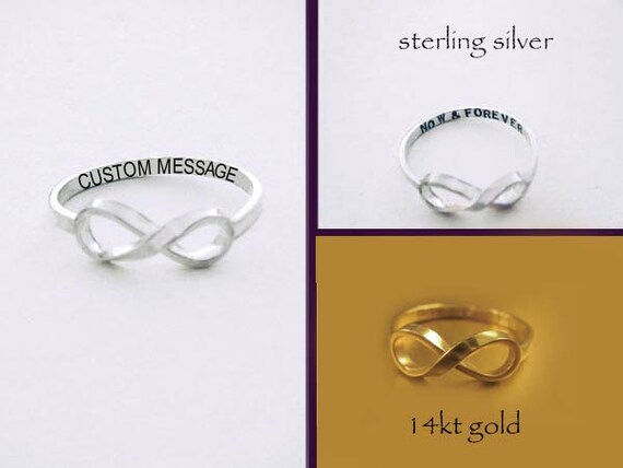 Custom Message Infinity Ring by donnaodesigns