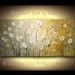 ORIGINAL Large Impasto Landscape Abstract Grey Tan White Tulips Oil Painting Modern Palette Knife Art by Susanna 48x24