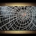 ORIGINAL Thick Texture Abstract Spider Web Art Painting Modern Contemporary Fine Art  black silver copper by Susanna Shap