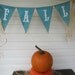 FALL Glittered Painted Burlap Banner