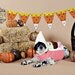 CANDY CORN hand painted Burlap Banner Pennant Bunting