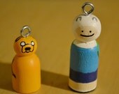Finn & Jake (Adventure Time Inspired) Wooden Peg charms