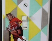 Office Pinup Girl Light Switch Cover