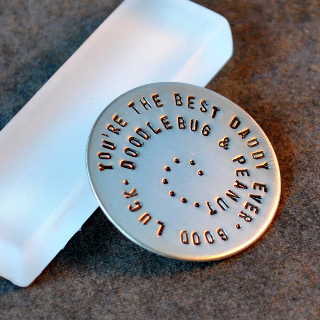 sterling silver love token - custom quote