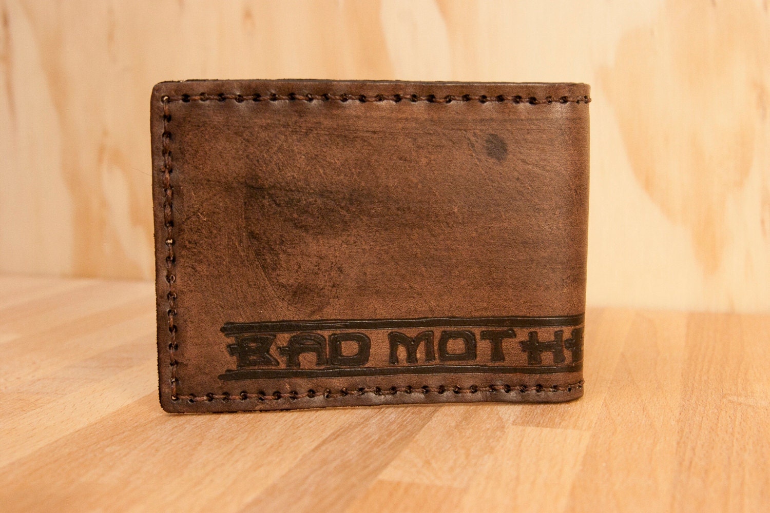 Leather Wallet - Bifold ID Style in Cult Classic - Black and Antique Black - MATURE
