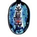 Robot With Heart Ceramic Necklace in Black and Blue