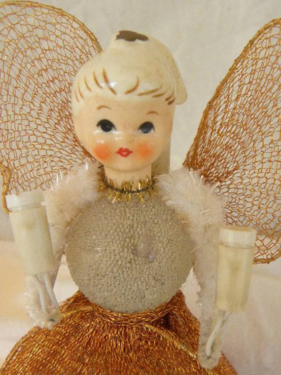 Vintage Angel Christmas Tree Topper by VintageShop on Etsy
