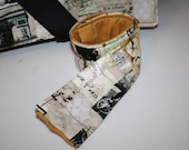 CAMERA Strap Cover Paris Gold with Lens Cap Pocket
