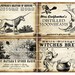 Witch Wine Labels 4x5 digital collage sheet set for potions Halloween dinner parties party decorations postcard mail art wine bottle label