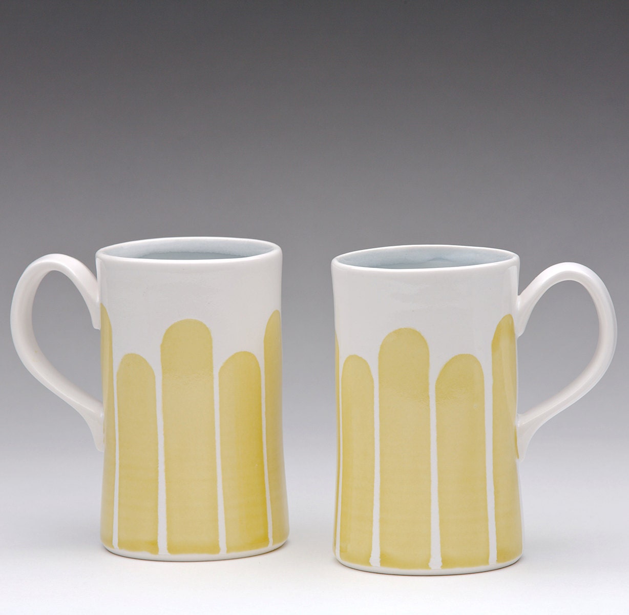 Yellow Tall Striped Mug
