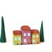 Little Italian village with three houses and two trees