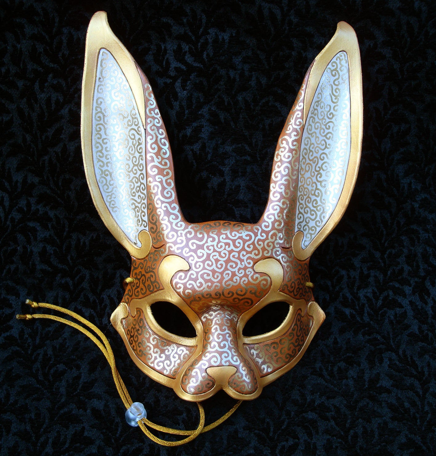 Venetian Rabbit Mask V3... handmade leather rabbit mask
