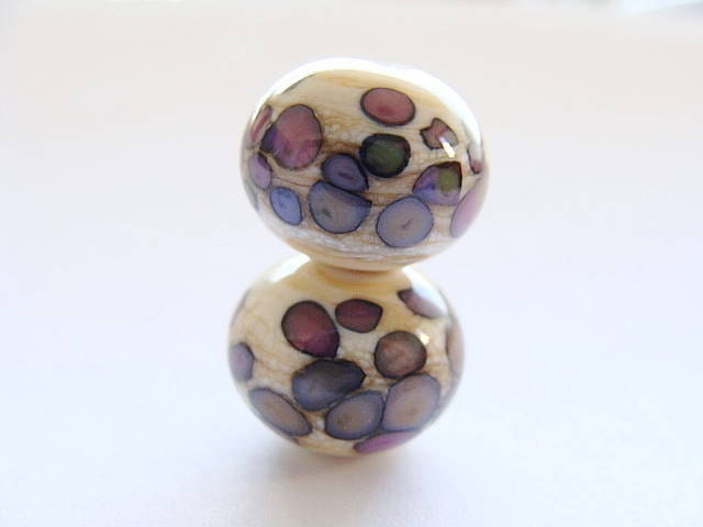 Ivory Lampwork Pair