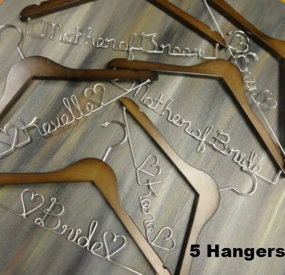 Bridal Party Hangers FREE Bride Wire Hanger by OriginalBridalHanger