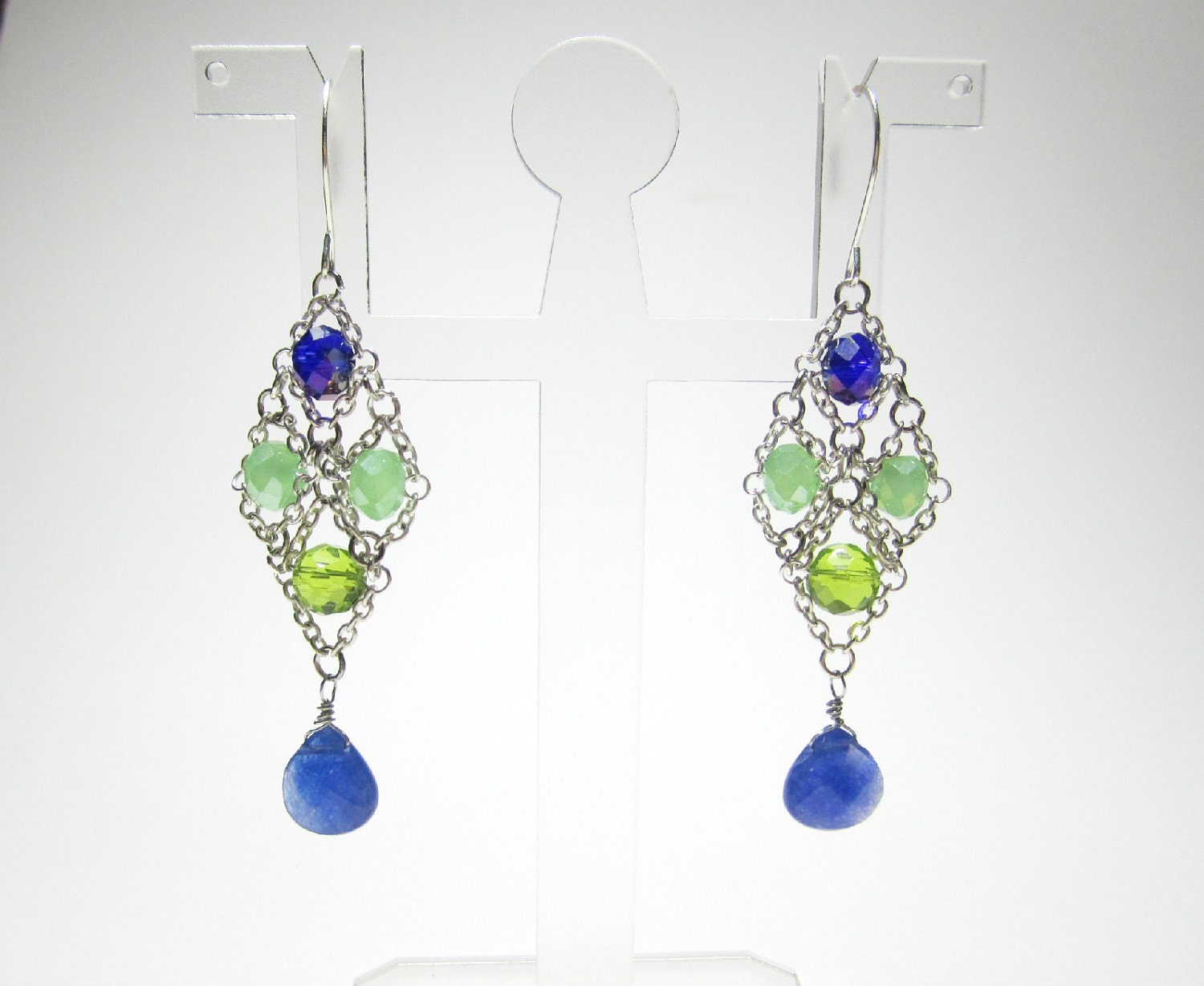 Blue Chandelier Earrings