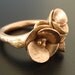 Poppies in Solid Rose Gold - SAMPLE SALE - Ready to Ship (Sizes 6.75 to 7.5) - Handsculpted, Cast in Solid 14K Rose Gold