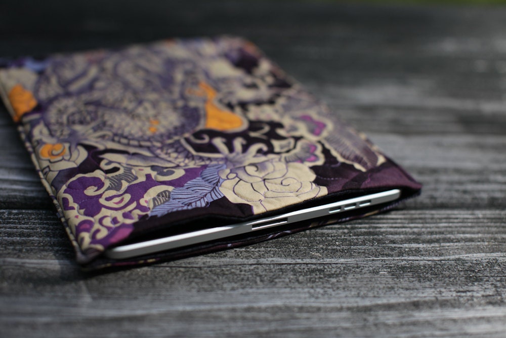 Ipad quilt for the ipad 1 and 2 - purple dragon tattoo