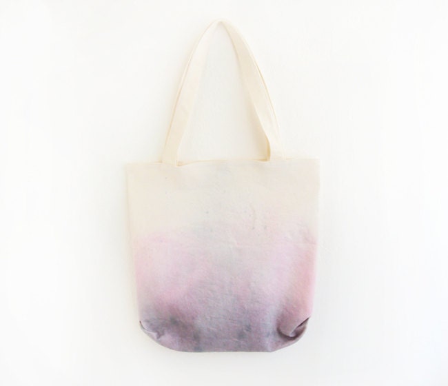 purple pink dyed texture tote