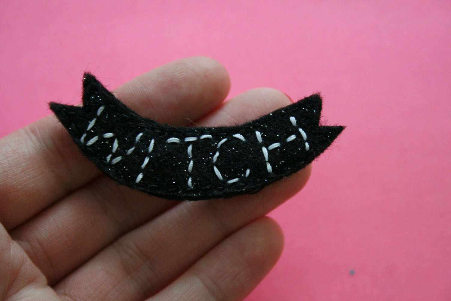 SALE Glitter Witch Brooch