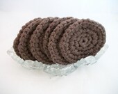 Set of Six Brown Dish Scrubbies