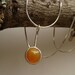 Fire Opal Silver Handcrafted Necklace