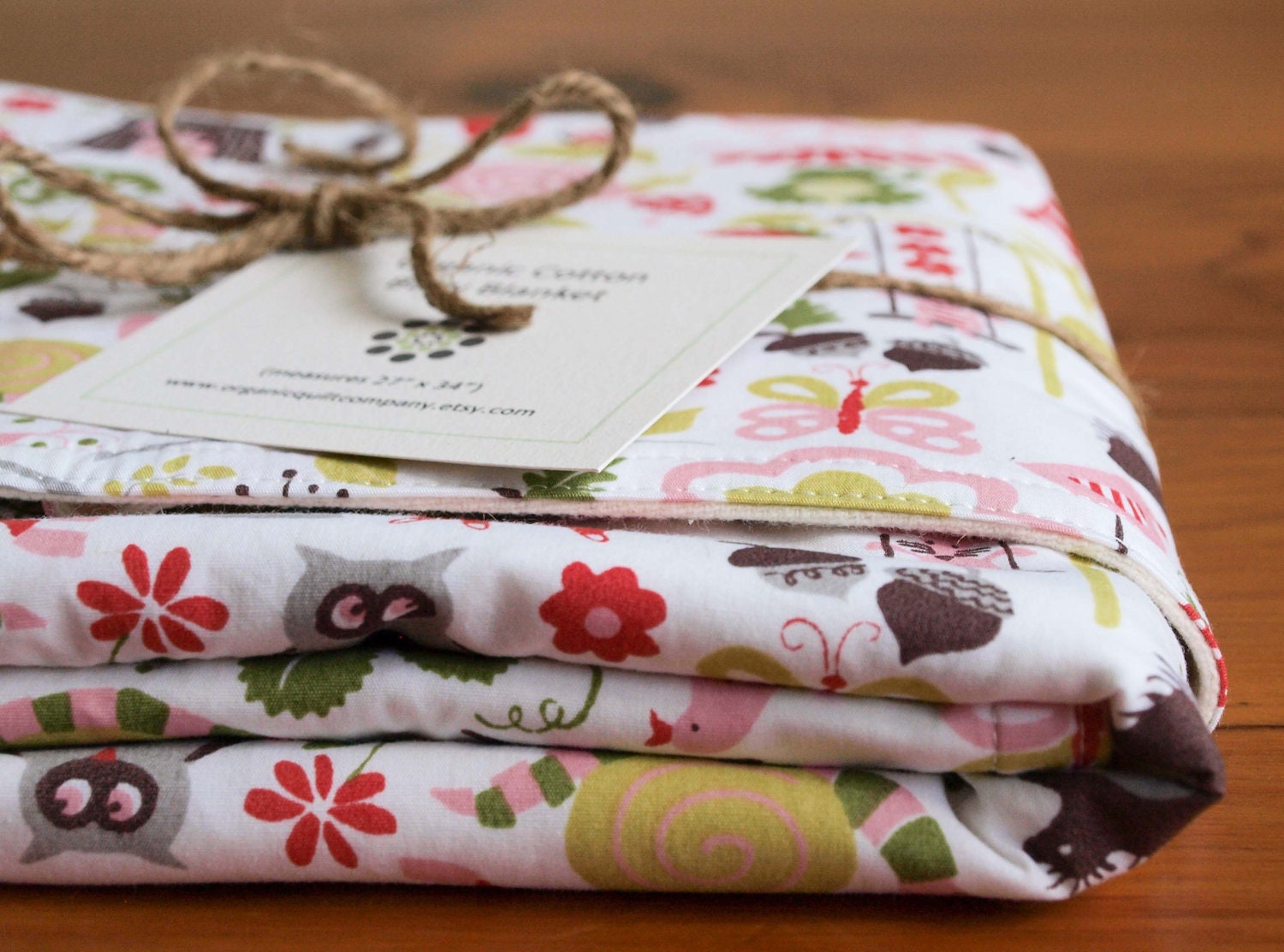 Organic Baby Blanket in WONDERLAND PINK